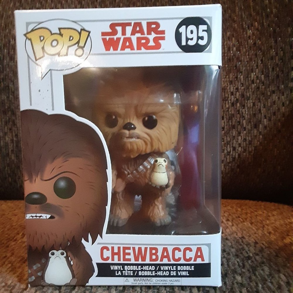 Star Wars Chewbacca With Porg Funko Pop New In Box